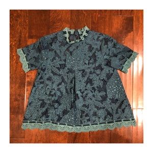 HD In Paris (Anthropologie) Lace Meadows Blouse